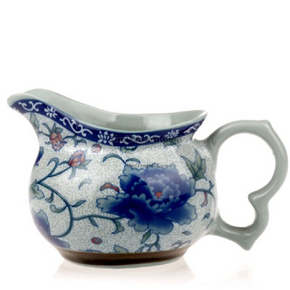 Blue Poeny Porcelain Fair Cup