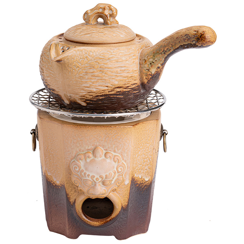 Coarse Clay Heated Tea Set