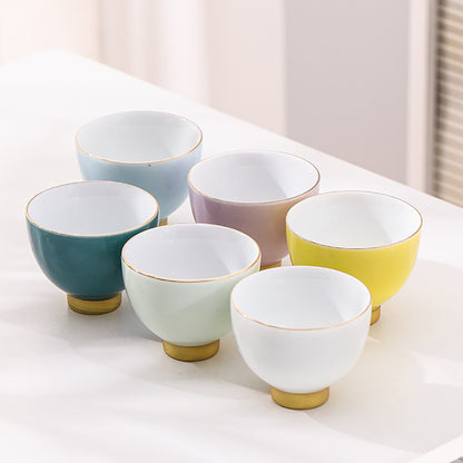 Ceramic Morandi Kung Fu Tea Cup (Set of 6)