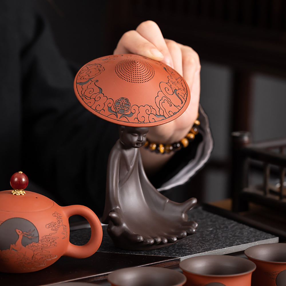 Yixing Clay Cloud Deer Tea Set