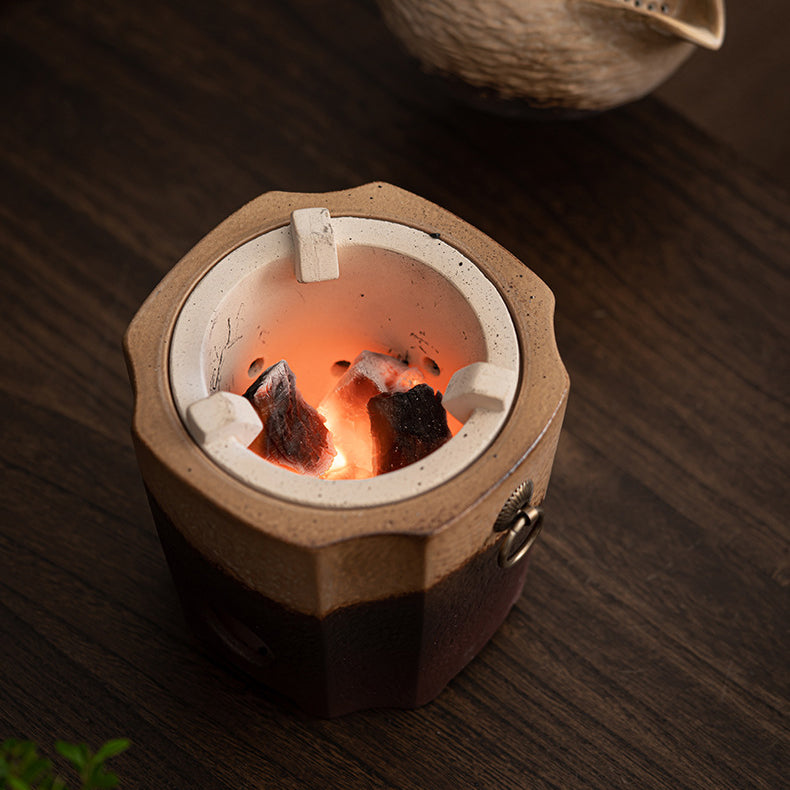 Coarse Clay Heated Tea Set