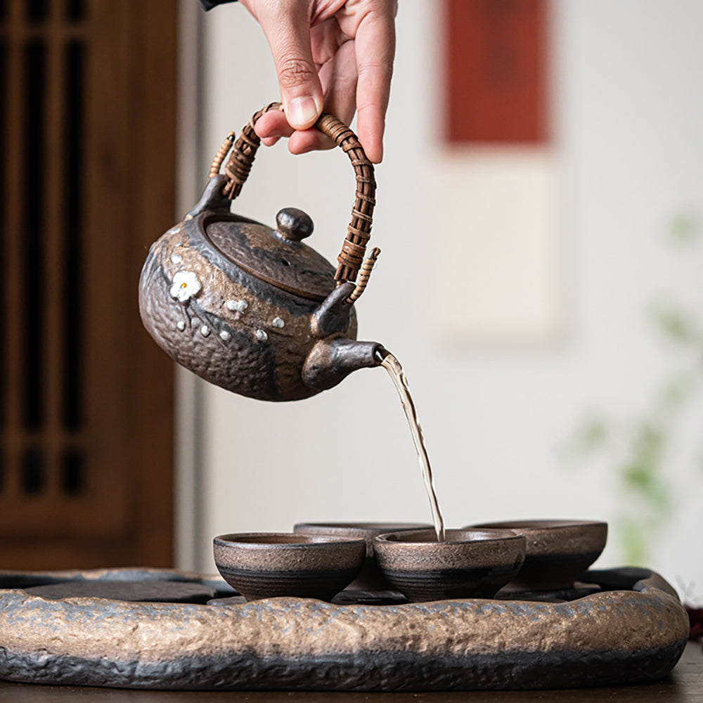 Tetsubin - Cast iron teapot -Round shape