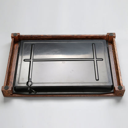 Nature Bamboo Stripe Wooden Tea Tray