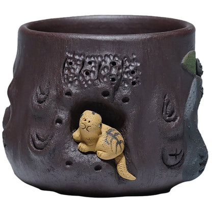 Purple Clay Squirrel Gongfu Tea Cup