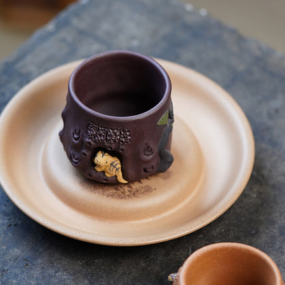 Purple Clay Squirrel Gongfu Tea Cup