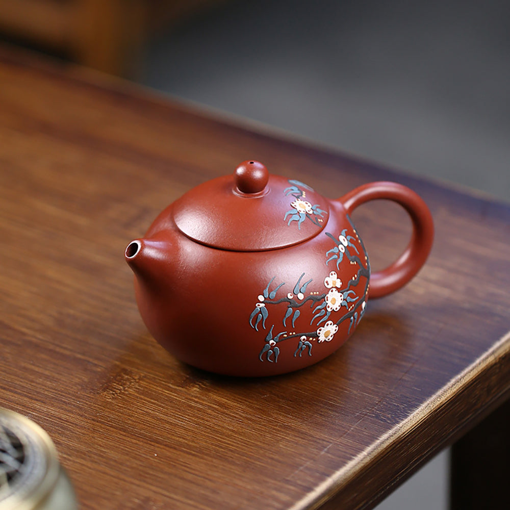 Purple Clay Painted Peach Blossom Teapot