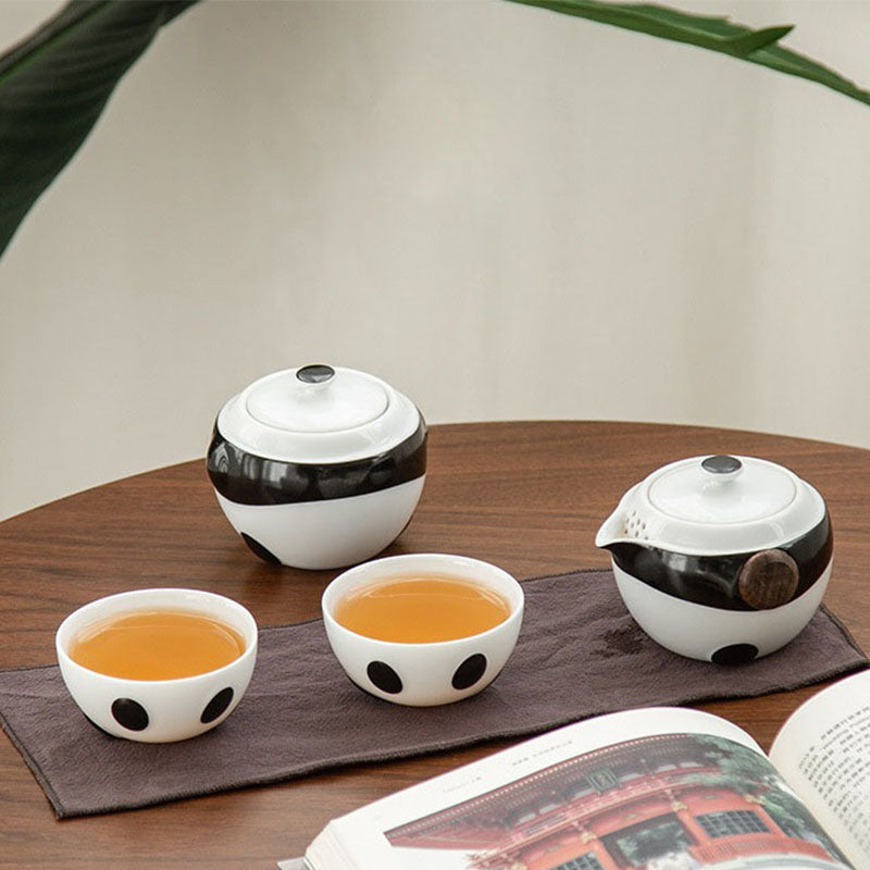 Panda, Portable Travel Tea Set, Outdoor Travel Single Tea Maker