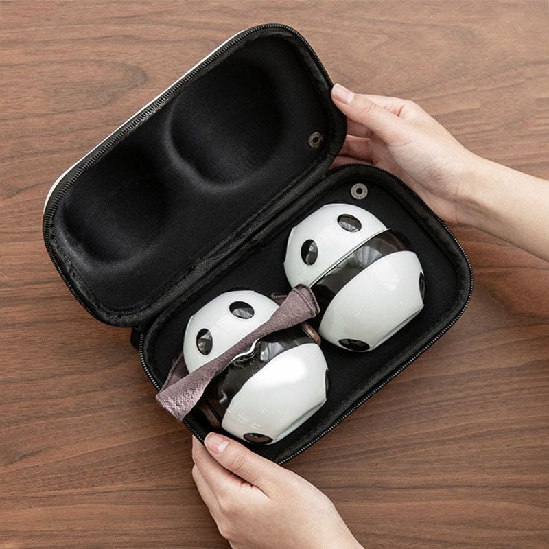 Panda Travel Tea Set With Tea Caddy