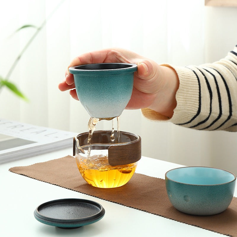 Portable Glassware Travel Tea Set