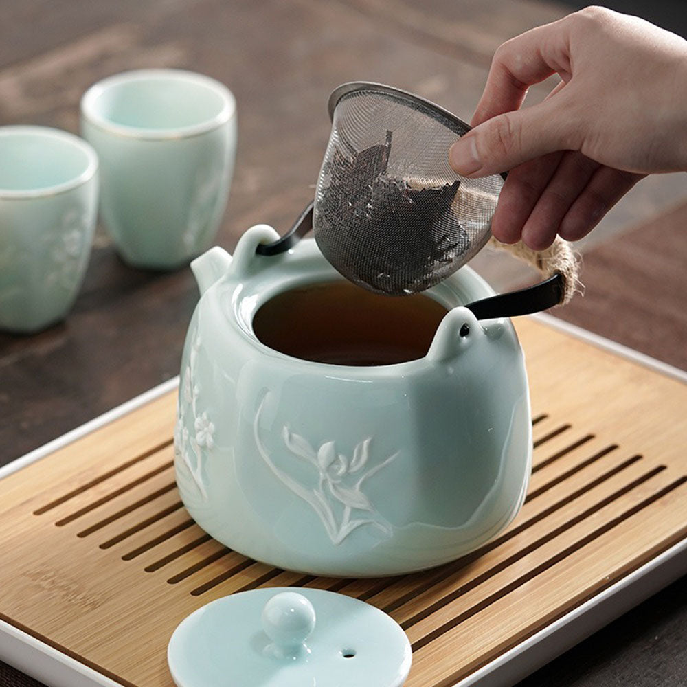 Plum Orchid Bamboo Chrysanthemum Tea Set