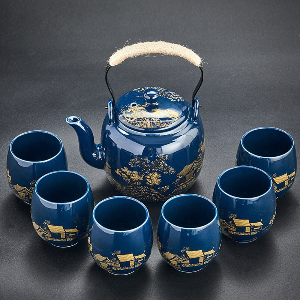 Travel Tea Set Miyakejima - Japanese Tea Cups - Ceramic Tea Cups