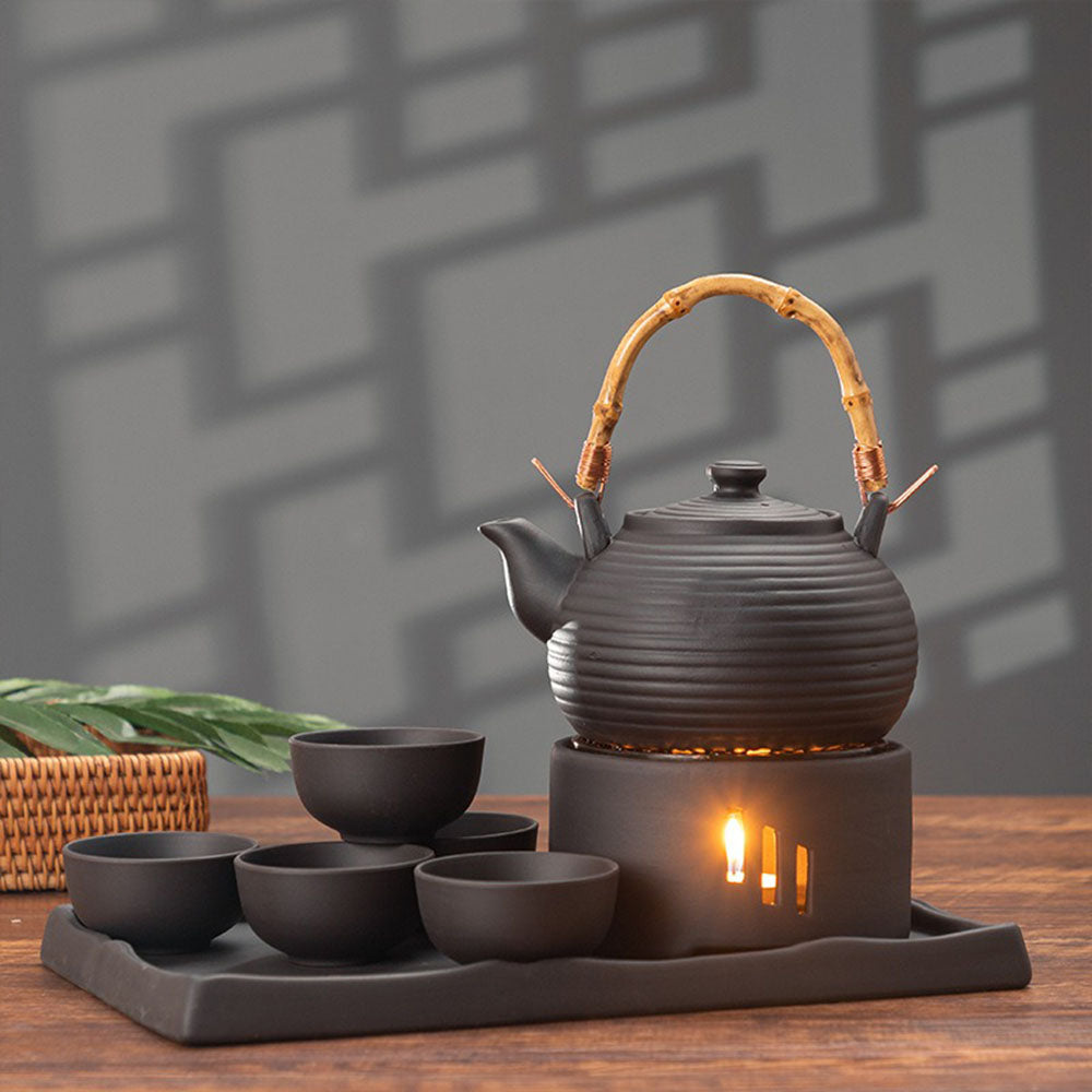 Sea Wave Travel Tea Set With Wooden Handle – Umi Tea Sets