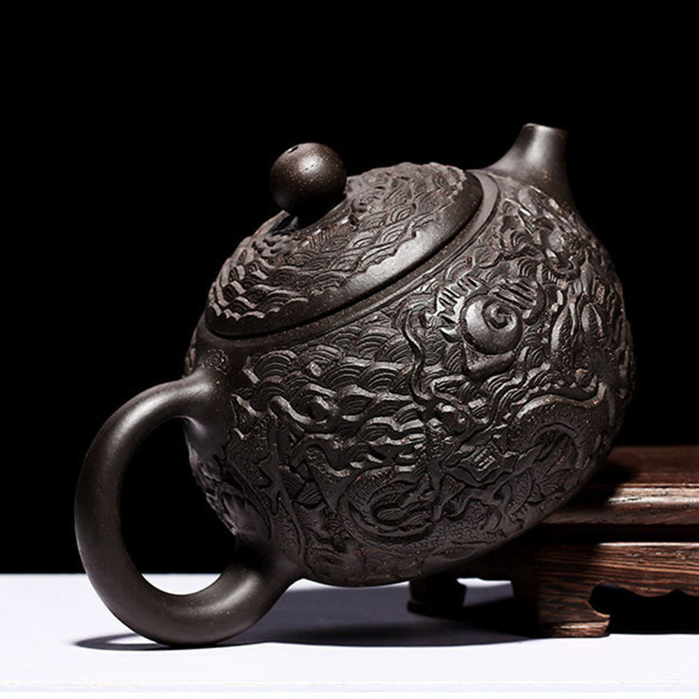Tealyra - Drago Ceramic Teapot Black - 37oz — Madame ZuZu's Tea Shop and  Art Studio