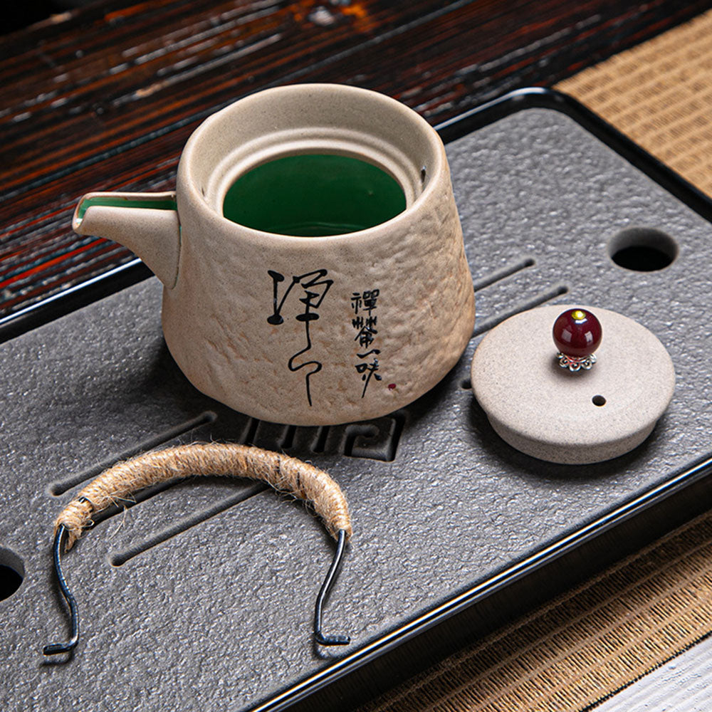 Handcrafted stone teapot with Juniper wood handle is like an artwork –  ECOIST