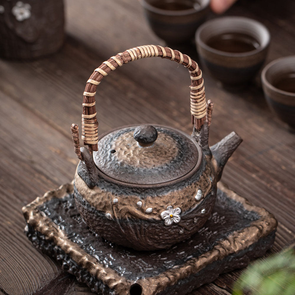 Japanese Handmade Iron Glazed Teapot