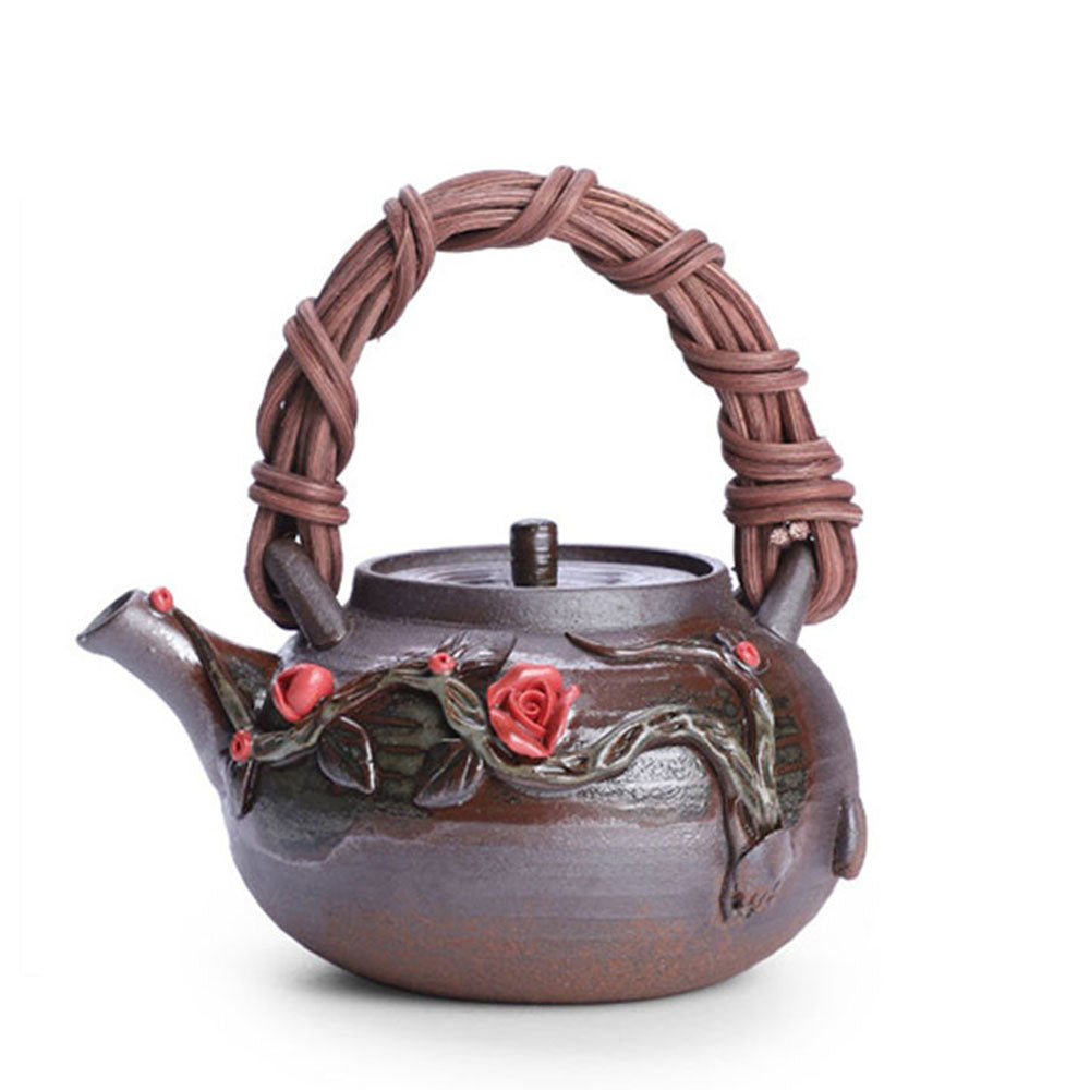 Japanese Handmade Rattan Weaving Teapot