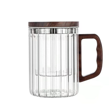 Stripes Glass Tea Cup With Infuser