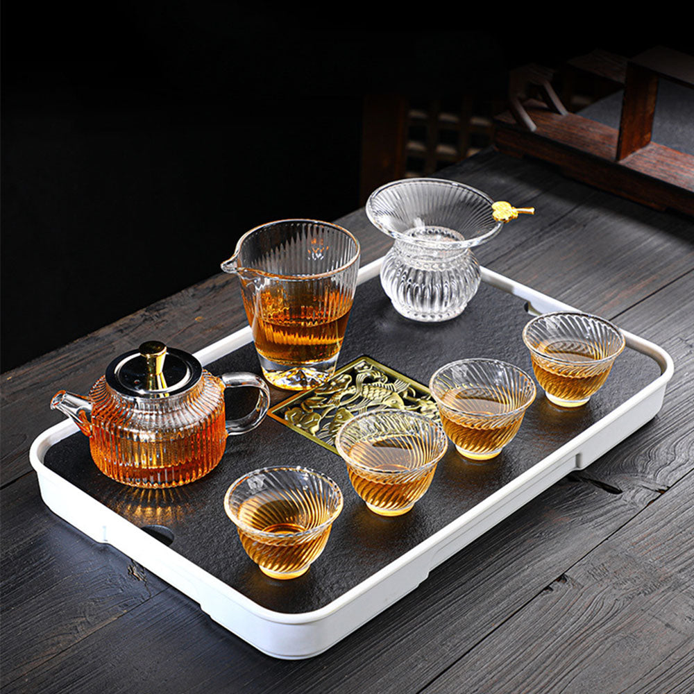 Stripes Thickened Glass Tea Set