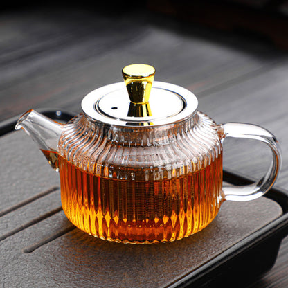 Stripes Thickened Glass Tea Set