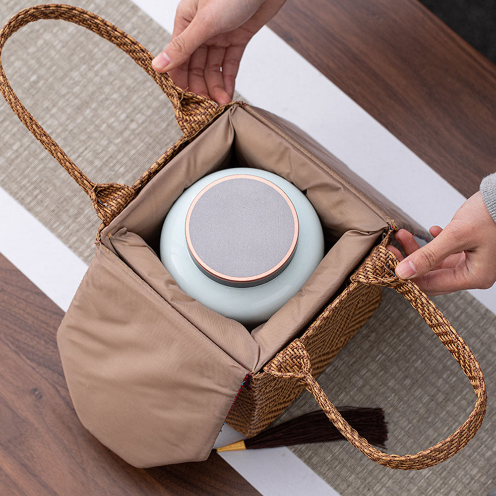 Porcelain Tea Caddy With Gift Bag