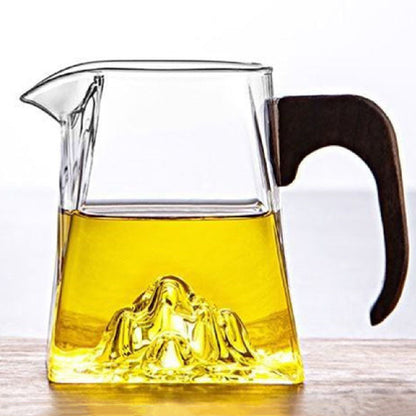 Mountain Glass Wooden Handle Fair Cup