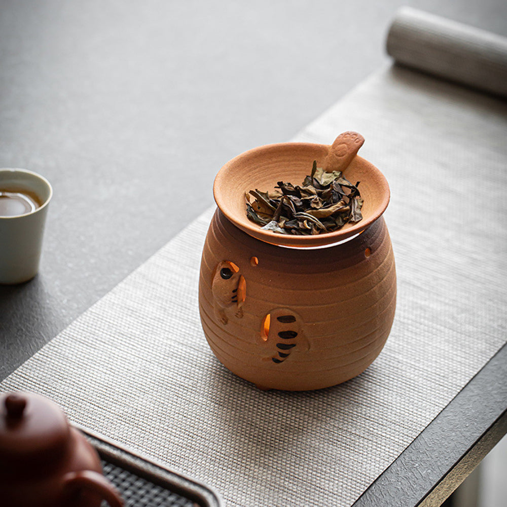 Cute Cat Coarse Pottery Tea Leaves Stove