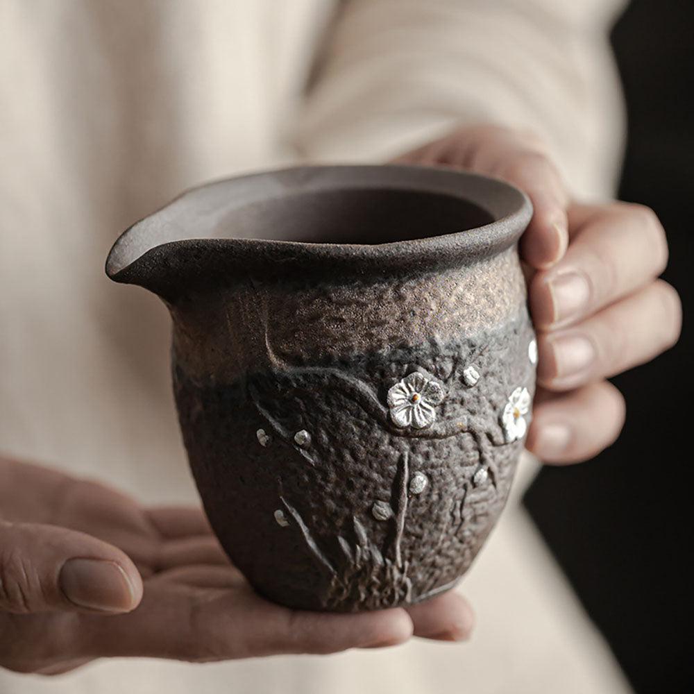 Plum Blossom Rock Clay Fair Cup