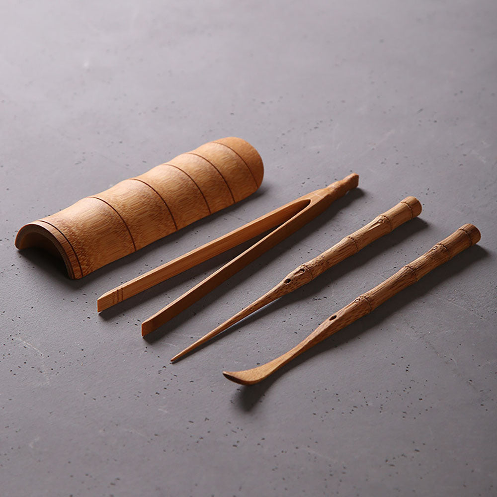 Bamboo Cha He Utensil With Bag