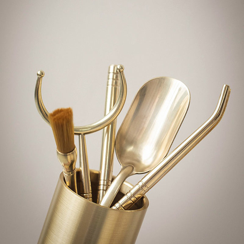 Golden Copper Tea Utensil Set