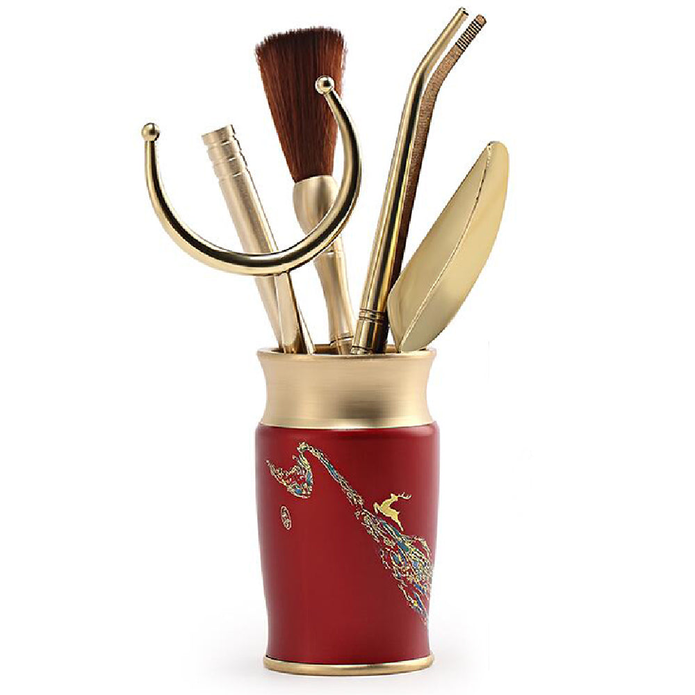 Colorful Copper Tea Utensil Set