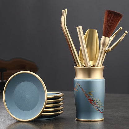 Colorful Copper Tea Utensil Set