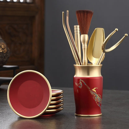 Colorful Copper Tea Utensil Set