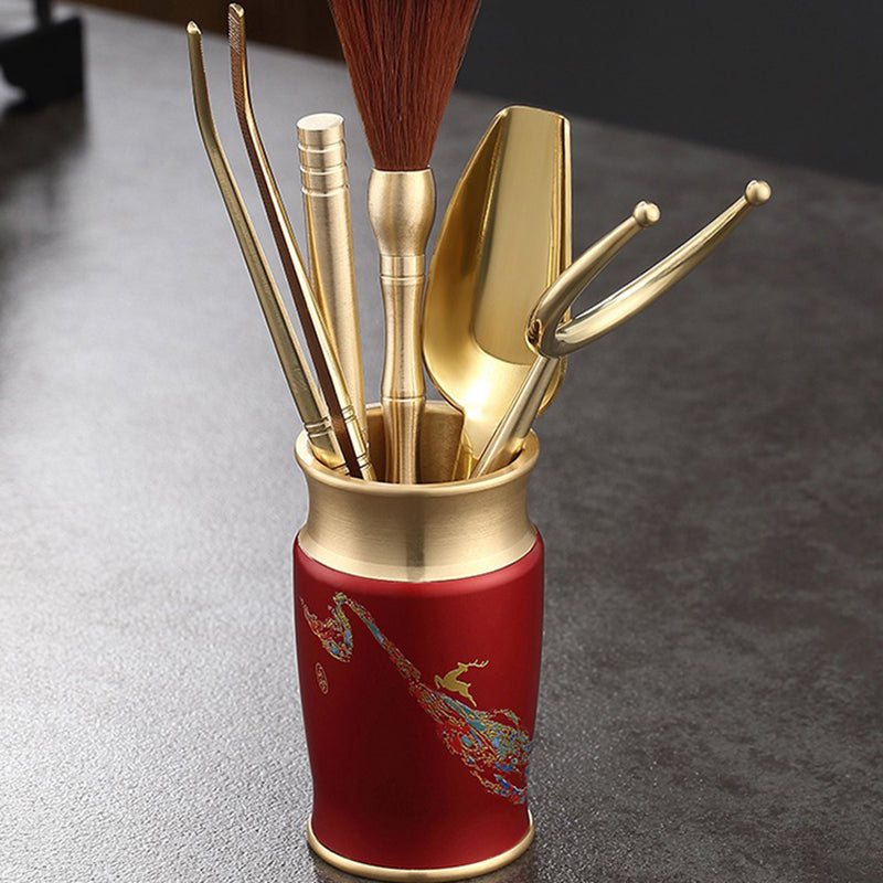 Colorful Copper Tea Utensil Set