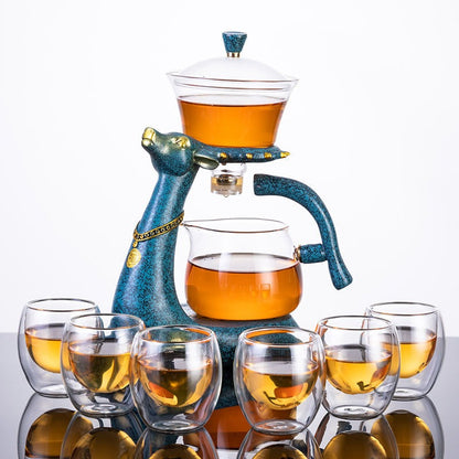 Automatic Elk Glass Tea Set