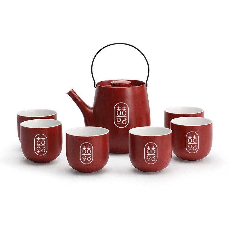 Double Happiness Wedding Ceremony Tea Set