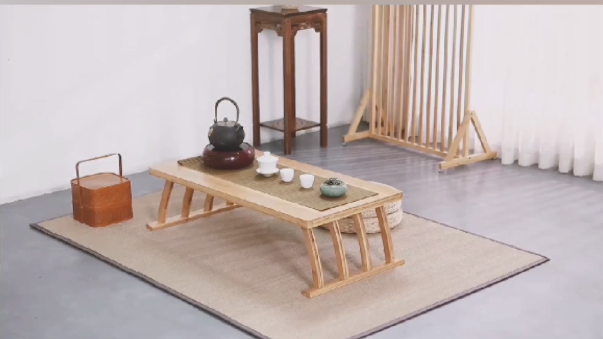 Bamboo Arched Low Tea Table