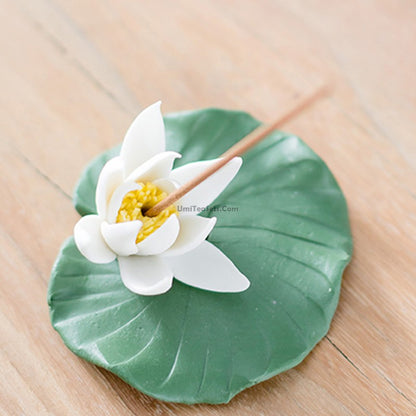 Lotus Flower And Leaf Porcelain Tea Pet