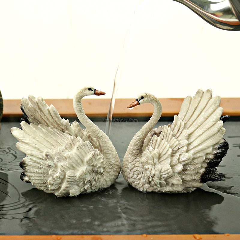 (Set Of Two) Color Changeable Swan Tea Pet