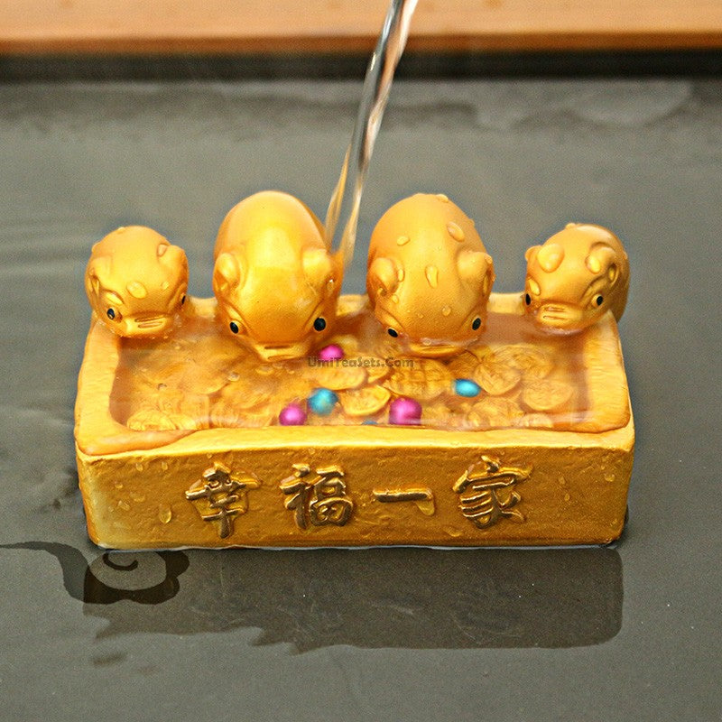 Color Changeable Golden Pigs Tea Pet