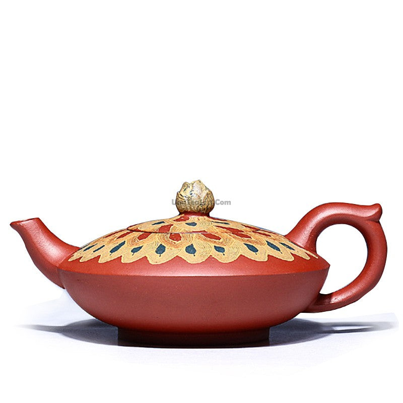 Yixing Clay Peacock Teapot