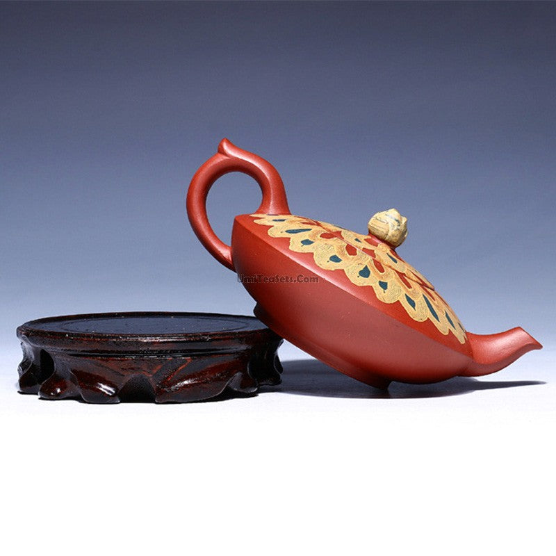 Yixing Clay Peacock Teapot