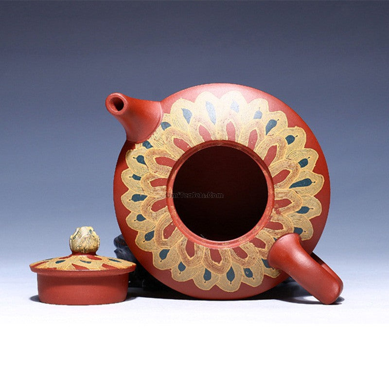 Yixing Clay Peacock Teapot