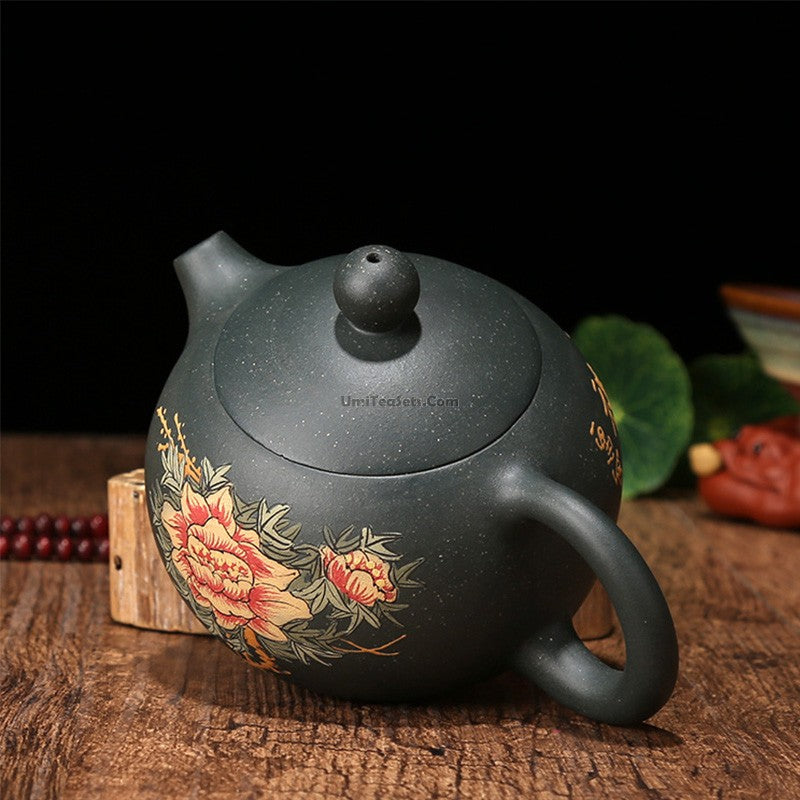 Yixing Purple Clay Teapot Handmade Bamboo Xishi Teapot Filter