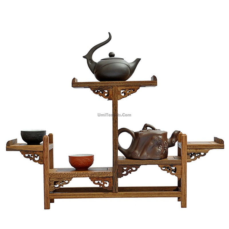 Plane Shaped Wenge Tea Set Stand