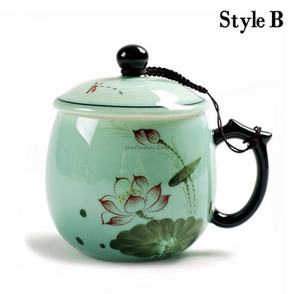 Longquan Celadon Lotus Chinese Tea Cup