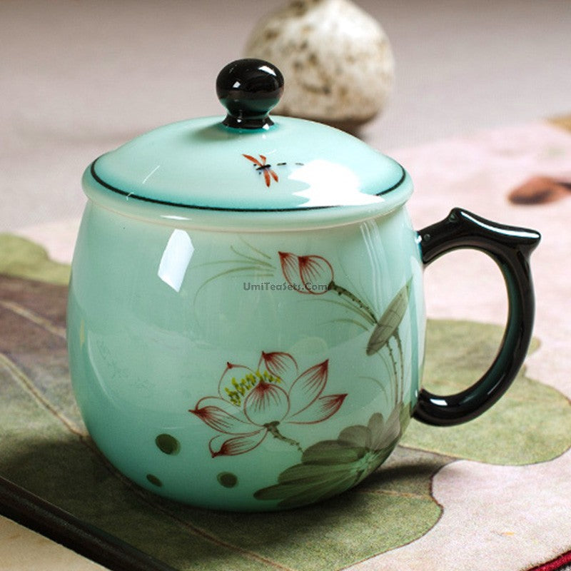 Longquan Celadon Lotus Chinese Tea Cup