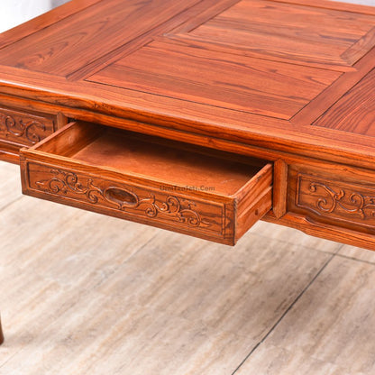 Chinese Vintage Gong Fu Tea Table With Stools