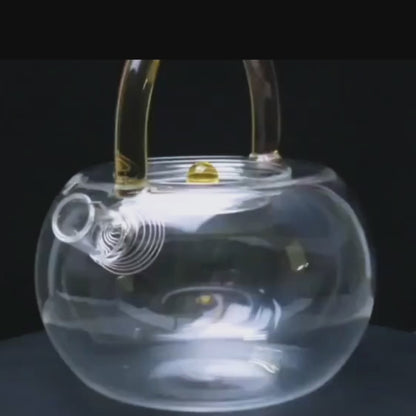 Round Style Glass Teapot