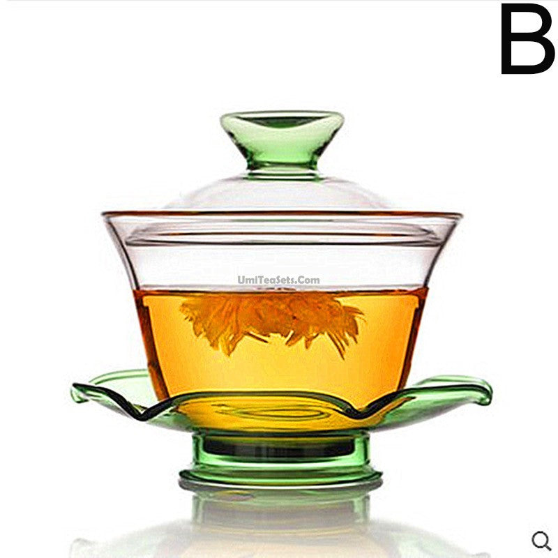 Color Heat-resistant Glass Gaiwan