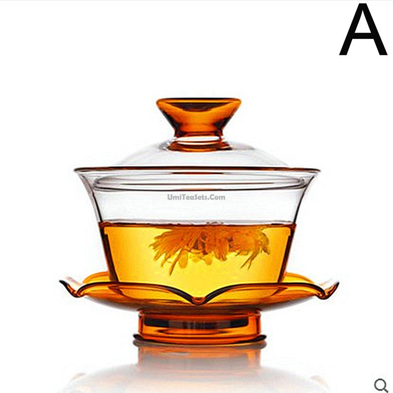 Color Heat-resistant Glass Gaiwan